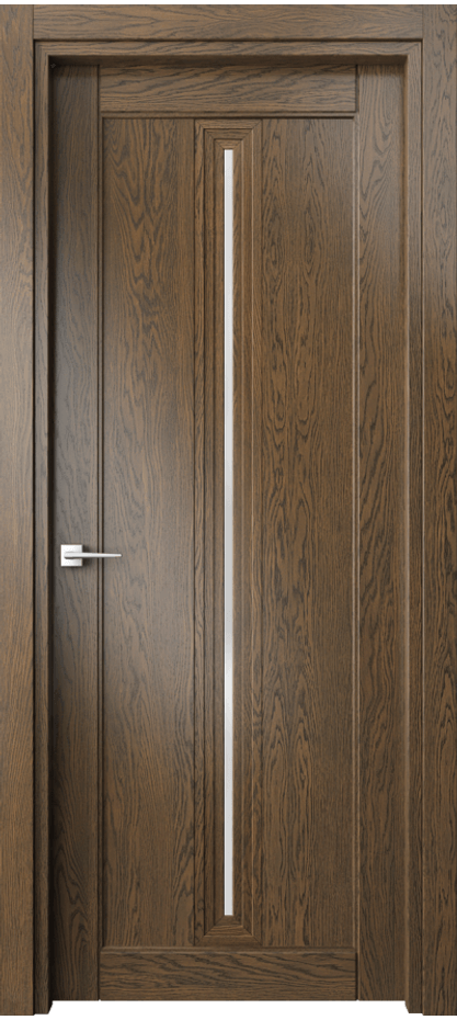 Межкомнатная дверь Эго 6123 Дуб серый Сатинированное стекло Цена 125299 ₽ | Volhovec