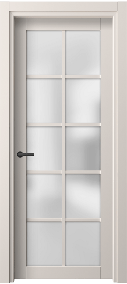 Межкомнатная дверь Нео 2106 ПЭТ тёплый-белый Сатинированное стекло Цена 34030 ₽ | Volhovec