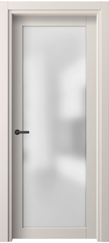 Межкомнатная дверь Нео 2102 ПЭТ тёплый-белый Сатинированное стекло Цена 30420 ₽ | Volhovec