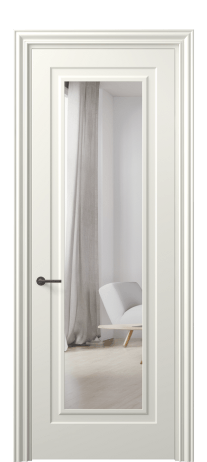 Межкомнатная дверь Маскот 8403 Матовый жемчужный Двустороннее зеркало, триплекс Цена 77699 ₽ | Volhovec