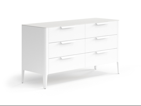 Мебель Комод Пьега 6 ящиков. Цвет Матовый светло-серый. Материал Гладкая эмаль. Коллекция Комод Пьега 6 ящиков. Картинка.