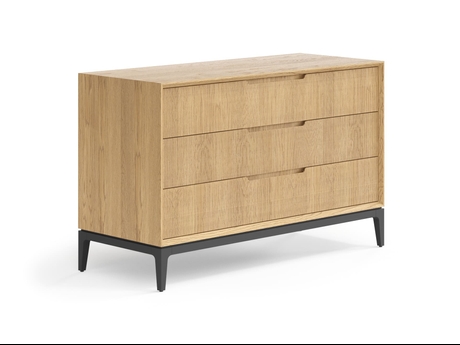 Мебель Комод Пьега 3 ящика. Цвет Дуб соломенный матовый. Материал Массив дуба матовый. Коллекция Комод Пьега 3 ящика. Картинка.