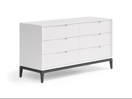 Мебель Комод Вельвет 6 ящиков. Цвет Матовый пудровый белый. Материал Гладкая эмаль. Коллекция Комод Вельвет 6 ящиков. Картинка.