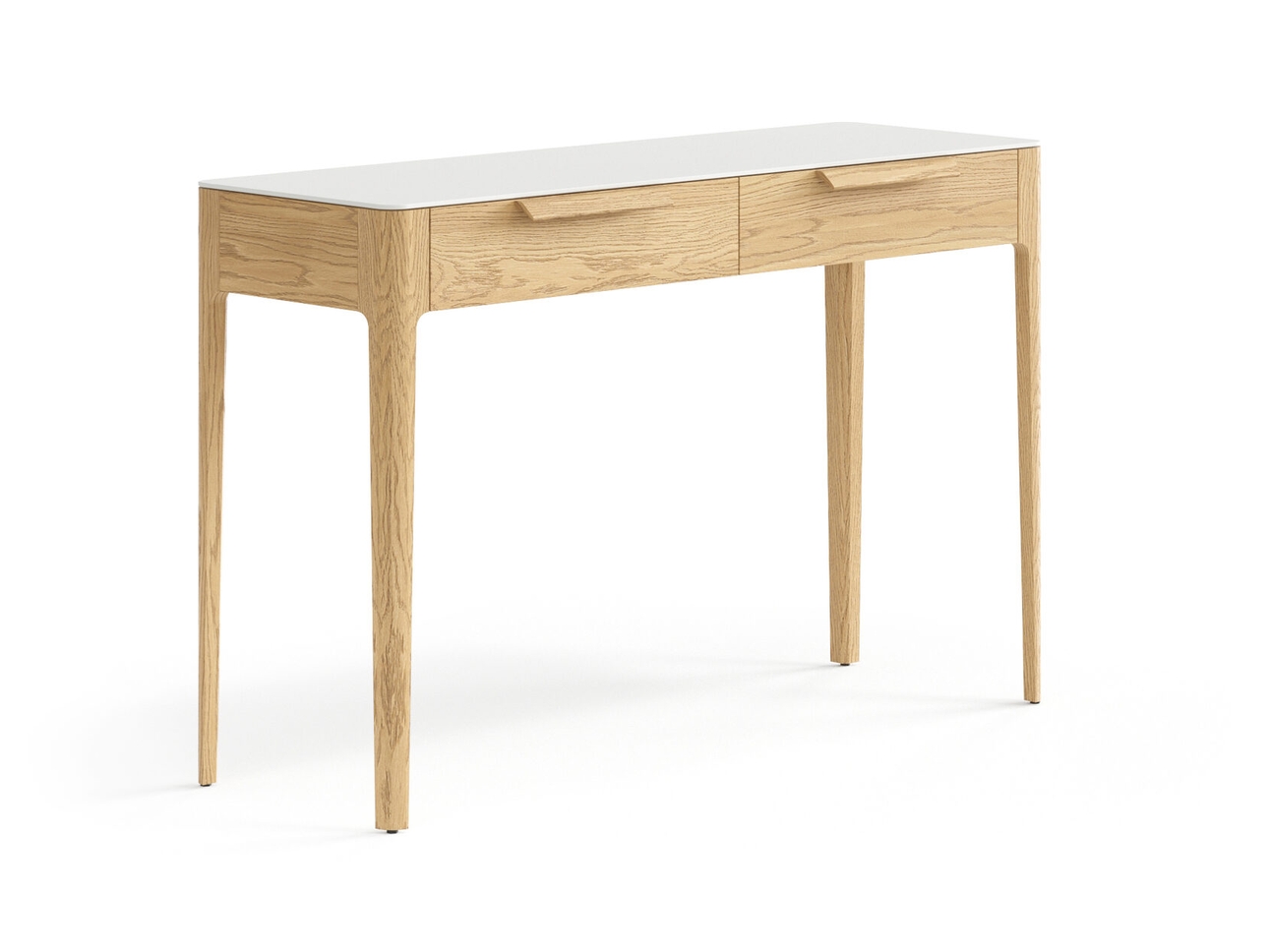 Консоль Piega 2 ящика дуб соломенный матовый