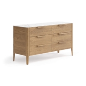 Комод Piega 6 ящиков дуб мускатный матовый