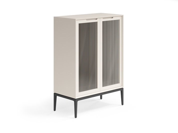 Мебель Витрина Вельвет. Цвет Матовый бежево-серый. Материал Гладкая эмаль. Коллекция Витрина Вельвет. Картинка.