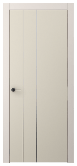 Дверь межкомнатная АКП 4203 ПЭСБ. Цвет ПЭТ светло-бежевый. Материал ПЭТ. Коллекция Фридом. Картинка.