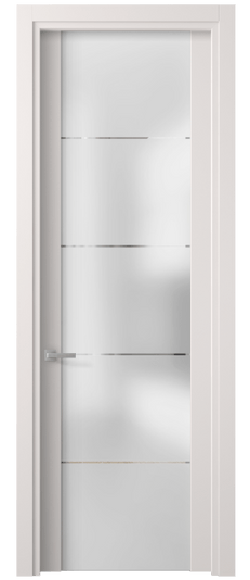 Дверь межкомнатная 4114 ПЭКС ГРА. Цвет ПЭТ кремово-серый. Материал ПЭТ. Коллекция Планум. Картинка.