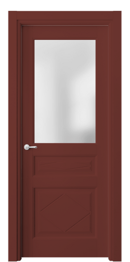 Дверь межкомнатная 6344 Оксид красный RAL 3009. Цвет RAL Оксид красный RAL 3009. Материал Гладкая эмаль. Коллекция Тоскана Ромбо. Картинка.
