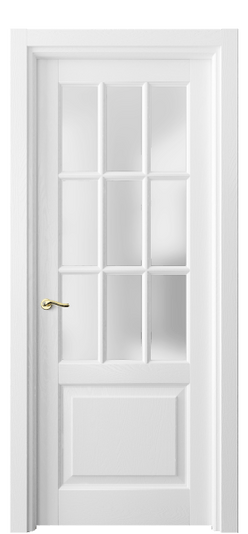Дверь межкомнатная 0748 ДБС САТ. Цвет Дуб белоснежный. Материал Массив дуба эмаль. Коллекция Лигнум. Картинка.