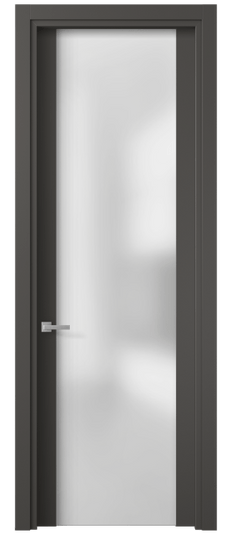 Дверь межкомнатная 4114 ПЭГФ САТ. Цвет ПЭТ графитовый. Материал ПЭТ. Коллекция Планум. Картинка.
