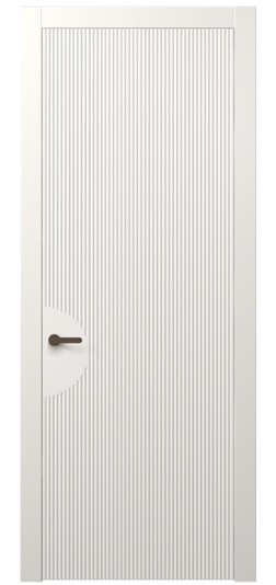 Дверь межкомнатная АКП 8624 МПБЛ. Цвет Матовый пудровый белый. Материал Гладкая эмаль. Коллекция Дюна. Картинка.