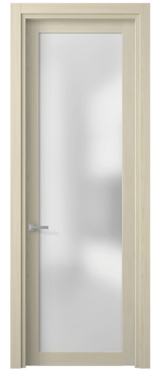 Дверь межкомнатная 2102 МОЯ САТ. Цвет Молочный ясень. Материал Сиплекс ламинатин. Коллекция Планум. Картинка.