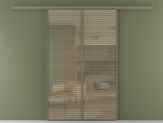 Перегородка Формато вдоль стены 2 створки