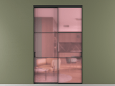 Перегородка Формато внутри проёма 2 створки