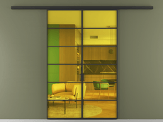 Перегородка Формато вдоль стены 2 створки