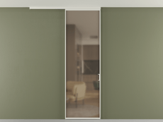 Перегородка Формато вдоль стены на потолок 1 створка